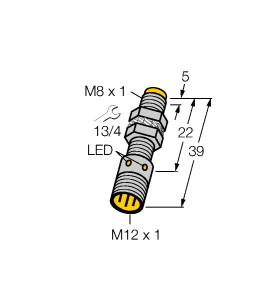 [4561011] Turck Inductive Sensor, With Increased Switching Distance (NI4-EG08K-AG41X-H1341)