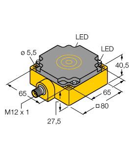 [1525693] Turck Inductive Sensor, With Increased Switching Distance (NI50-CP80-VN4X2-H1141)