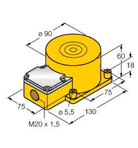 [10074] Turck Inductive Sensor (NI50-K90SR-Y1)