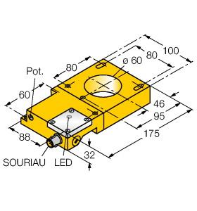 [1410301] Turck Inductive Sensor, Ring Sensor (NI60R-S32SR-AP44X-S1131)