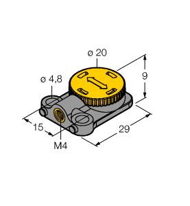[1590724] Turck Accessories, Positioning Element, For Linear Position Sensors LI-QR14 and LI-Q17L (P1-LI-QR14/Q17L)