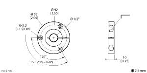 [1593012] Turck Accessories, Positioning Element, For Encoders RI-QR24 (P9-RI-QR24)