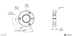 [1590937] Turck Accessories, Positioning Element, For Encoders RI-QR24 (PE1-QR24)