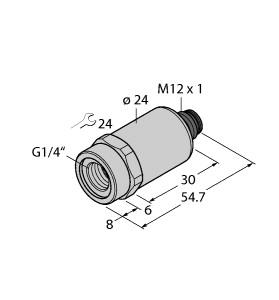 [6836102] Turck Pressure Transmitter, With Current Output (2-Wire) (PT9V-2001-I2-H1141)