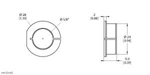 [1590961] Turck Accessories, Adapter Sleeve, For Encoders RI-QR24 (RA10-QR24)