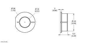 [1590929] Turck Accessories, Adapter Sleeve, For Encoders RI-QR24 (RA2-QR24)