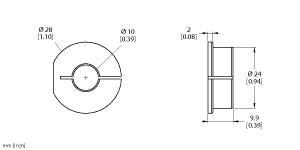 [1590931] Turck Accessories, Adapter Sleeve, For Encoders RI-QR24 (RA4-QR24)