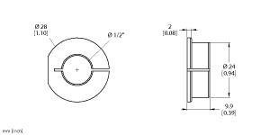 [1590960] Turck Accessories, Adapter Sleeve, For Encoders RI-QR24 (RA9-QR24)