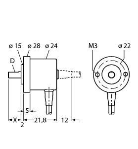[1545370] Turck Incremental Encoder, Industrial Line (RI-01Q5F3-2D1000-CA)
