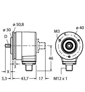 [1545772] Turck Incremental Encoder, Industrial Line (RI-10T10Z2-2K500-H1181)