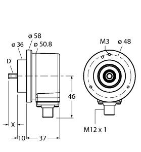[1545509] Turck Incremental Encoder, Industrial Line (RI-10TA1C-2K2048-H1181)