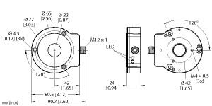 [1590975] Turck Contactless Encoder, IO-Link, Premium Line (RI360P0-QR24M0-IOLX2-H1141)