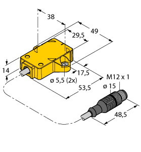 [1590833] Turck  (RI90P2-QR14-LIU5X2-0.3-RS4)