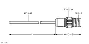 [9910402] Turck Temperature Detection, Probe (TP-203A-CF-H1141-L100)