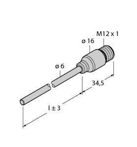 [9910638] Turck Temperature Detection, Probe, Stainless Steel (TPS-206A-CF-H1141-L100)