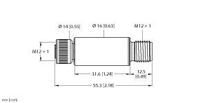[9910654] Turck Temperature Detection, Miniature Transmitter for External Probes (TTMS-100-LIUPN-H1140)