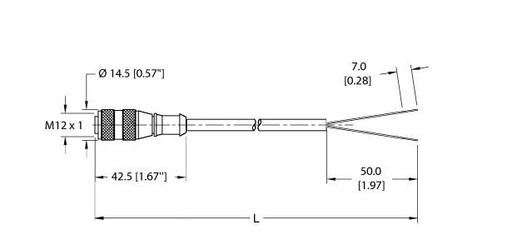 [U2200] Turck Actuator and Sensor Cordset, Connection Cable (RK 4.2T-8)