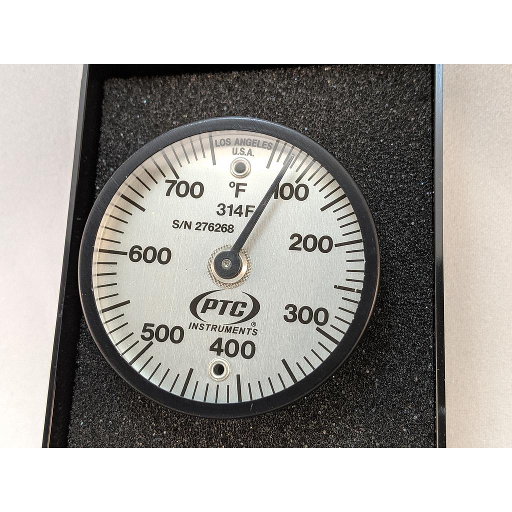 [314F] SURFACE THERMOMETER MAGNET 50/750F 10F DIVISIONS 2% ACCURACY