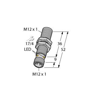 [46070] Turck Inductive Sensor, With Increased Switching Distance (BI4-M12-AP6X-H1141)