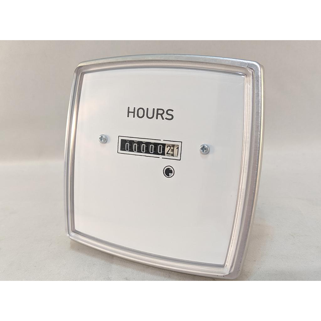 [016-156A-PNZH-C6-FS] FIESTA ELAPSED TIME METER, 3.5", 99999.9HRS, 110/130VAC, ALUMINIUM SILVER BEZEL