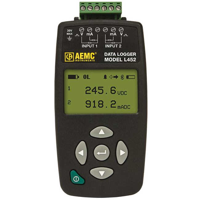 [2153.51] AEMC L452 Data Logger w/LCD and DataView Software