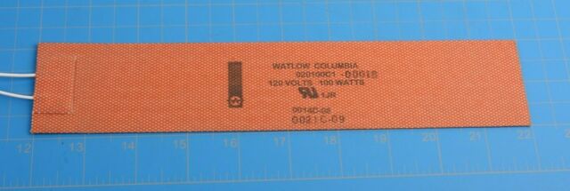 [020100C1-E001L] Watlow Wirewound Element; 2" x 10", 120V, 100W, 60" lead Length