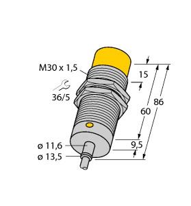 [43171] Turck Inductive Sensor (NI15-M30T-AZ3X)