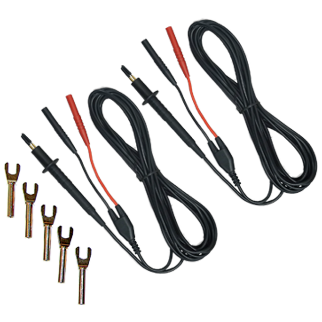 [2118.73] Set of 2, 10 ft Kelvin Probes (1A, Spring Loaded)