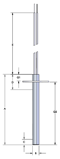 [E3J-12709] | OBSOLETE | FIREROD HEATER, 1/4" DIAMETER, 3.5" LENGTH, 24V, 100W, 24" LEADS,