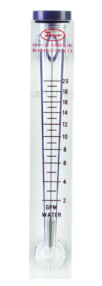 [VFC-143] Visi-Float Acrylic Flowmeter, 5" Scale, 1"FNPT Back Connection, 2-20GPM Range