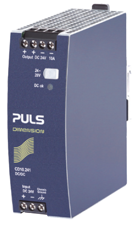 [CD10.241] Puls DC/DC Converter, 240W, 24VDC In, 24-28VDC Out, 10-8.6A