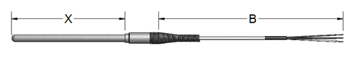 [2312-9495] | OBSOLETE | 3 WIRE RTD 1/4"OD X 6"LONG 316SS SHEATH W/30' LEADWIRE, RFJB0TK060BB300