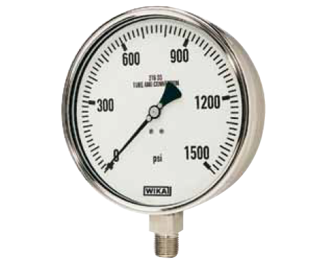 [52903079] Wika 233.50, 6" Dial, 300 PSI, 1/2" NPT Lower Mount W/ Safety Glass