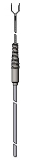 [2107-9642] Watlow Mineral Insulated Thermocouple, Type K, 0.25" Diameter, 18" Length, 6Ft Leads