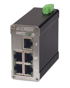 [105TX] 100 Series, 5-Port, N-Tron 105TX Unmanaged Industrial Ethernet Switch