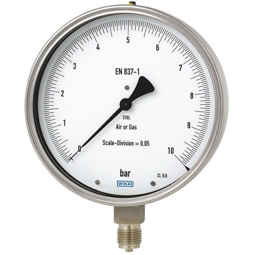 [4237979] Wika 332.54 Series 4" SS Dry Precision Test Pressure Gauge, 0 to 3000 psi, 1/4 NPT, LM