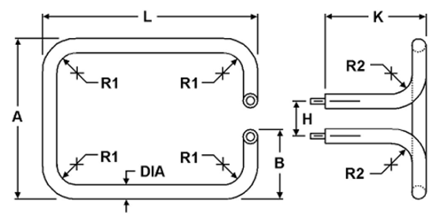 [RCN88H11B-2] Watlow Watrod Heater, Custom Config