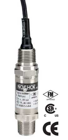 [621-200-1-1-2-6-20] 621 Series Explosion-Proof Pressure Transmitter, 1/4" NPT male, 0-200 psig, 4-20 mA, 2-wire, 20' Cable/lead