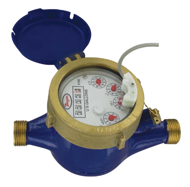 [WMT2-A-C-03-1] WMT2 Multi-Jet Water Meter, 3/4" Brass, GPM, Pulse Output