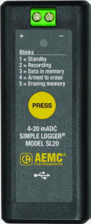 [2156.10] AEMC MODEL SL01 SIMPLE LOGGER DATA LOGGER, LOW VOLTAGE, 5 VAC