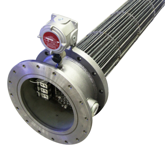 [2165-7217] Watlow 14" Flanged Tubular Heater, 480 VAC, 65000W, 72 Elements, 85" Immersion