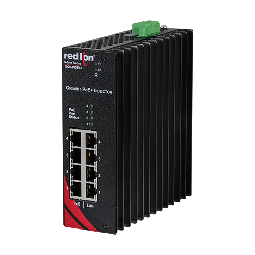 [1000-POE4+] 1000-PoE+, 8-Port, N-Tron Gigabit 1000-POE4+ Injector