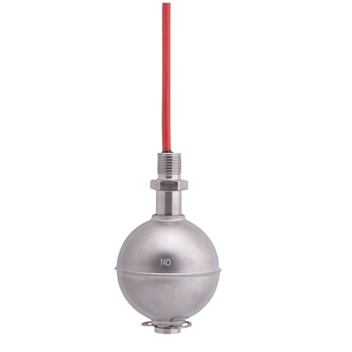 [0111-594] Barksdale SS Single Point Level Switch, High Current Rating, 316 SS / 316 SS, 1/8" NPT, SPDT Switch, 5m PVC Cable, 1A, 140 VAC/DC