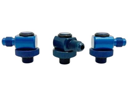 [QTS125A] Set of 3 swivel quick connect test fittings in aluminum 1/4"