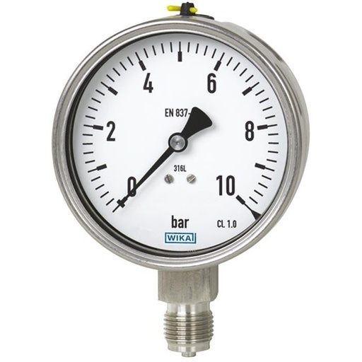 [52982682] Wika 232.53 Series Stainless Steel Dry Pressure Gauge, 0 to 60 psi