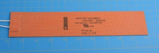 [020100C1-EV11F] Watlow Wirewound Element; 2" x 10", 120V, 100W, 24" Lead Length