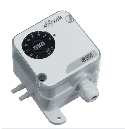 [52410480] Wika A2G-40 0.12/2INWC  air2guide S differential pressure switch A2G-40 Specifications according to data sheet ectrical rating: 3A / 250 VAC : 40S Unit: 0- Range: 0-7C Front panal design: J