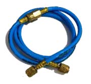 [MKHB700] Blue PVC 700 psi max hose with filter and O-rings installed.  Custom designed for backflow testing and potable water safe
