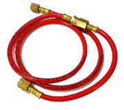 [MKHR700] Red PVC 700 psi max hose with filter and O-rings installed.  Custom designed for backflow testing and potable water safe