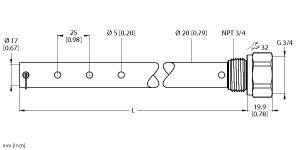 [100015816] Turck Accessories, Coaxial Tube, For LS-5 Series (LSCT-34-2000)
